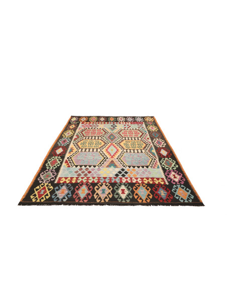 Kilim 184x233 Cm Kilim Afghanistan, Lana Cardata A Mano
