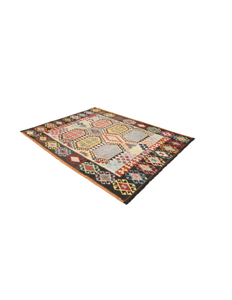 Kilim 184x233 Cm Kilim Afghanistan, Hand-carded Wool warp: