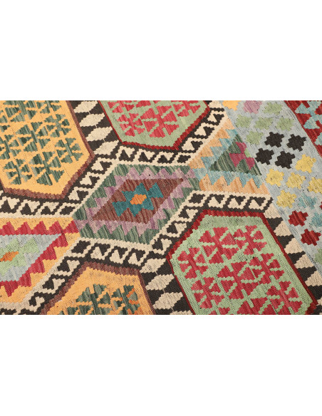 Kilim 184x233 Cm Kilim Afghanistan, Hand-carded Wool warp: