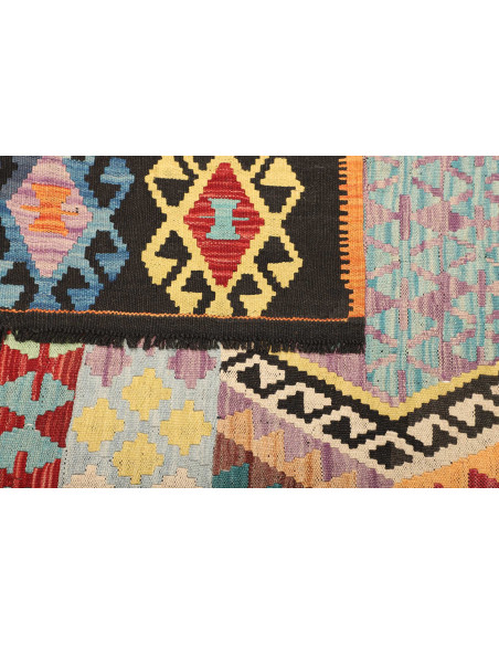 Kilim 184x233 Cm Kilim Afghanistan, Hand-carded Wool warp: