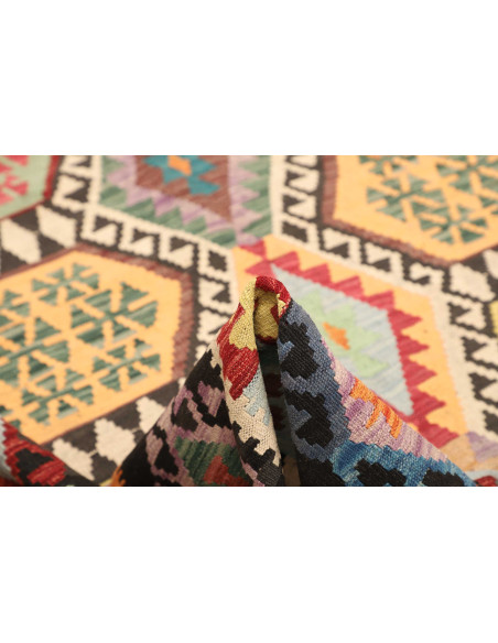 Kilim 184x233 Cm Kilim Afghanistan, Hand-carded Wool warp: