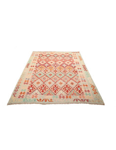 Kilim 156x197 Cm Kilim, Afghanistan, Hand-carded Wool warp: 2