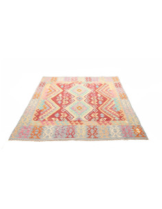 Kilim 154x190 Cm Kilim, Afghanistan, Hand-carded Wool warp: 2