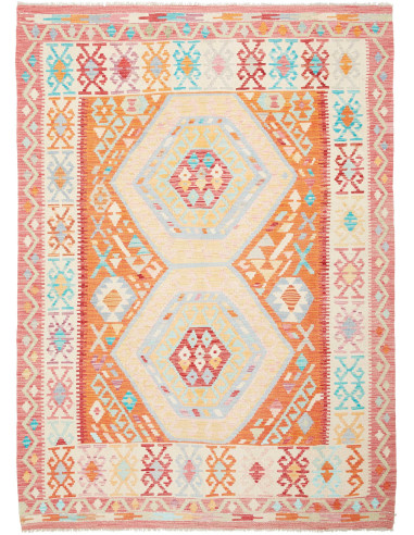 Kilim 158x215 Cm Kilim Afghanistan Hand-carded Wool warp