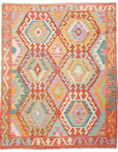 Kilim 153x192 Cm Kilim, Afghanistan, Hand-carded Wool warp: