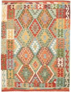 Kilim 155x201 Cm Kilim Afghanistan Lana Cardata A Mano