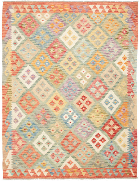 Kilim 154x200 Cm Kilim, Afghanistan, Hand-carded Wool warp: