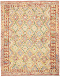 Kilim 152x195 Cm Kilim, Afghanistan, Hand-carded Wool warp: