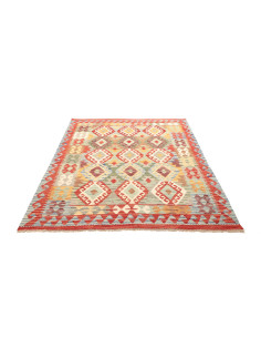 Kilim 154x198 Cm Afghan Kilim, Hand-carded Wool, Cotton 2