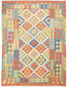 Kilim 151x200 Cm Kilim, Afghanistan, Lana Cardata A Mano,