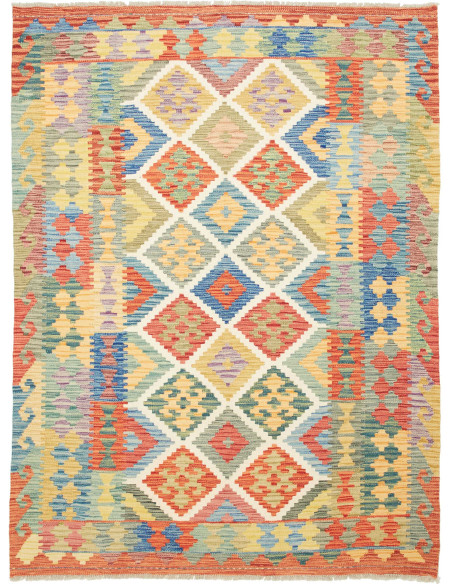 Kilim 151x200 Cm Kilim, Afghanistan, Lana Cardata A Mano,