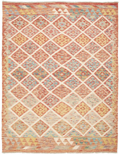 Kilim 155x202 Cm Kilim, Afghanistan, Hand-carded Wool warp:
