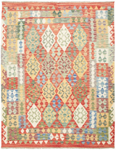 Kilim 150x195 Cm Kilim Afghanistan, Hand-carded Wool cotton