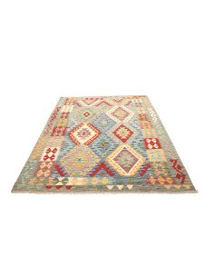 Kilim 155x195 Cm Kilim, Afghanistan, Hand-carded Wool warp: 2