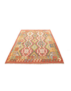 Kilim 145x194 Cm Kilim Afghano In Lana Cardata A Mano. 2