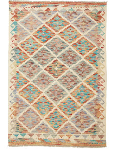 Kilim 98x144 Cm Kilim, Afghanistan, Hand-carded Wool warp: