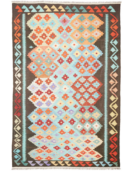 Kilim 200x306 Cm Kilim, Afghanistan, Hand-carded Wool warp: