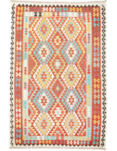 Kilim 203x300 Cm Afghan Kilim, Hand-carded Wool cotton