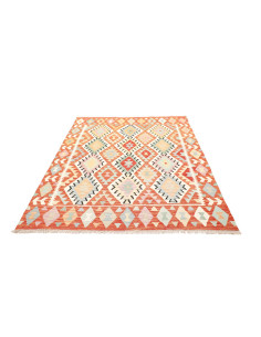 Kilim 156x198 Cm Kilim, Afghanistan, Hand-carded Wool warp: 2