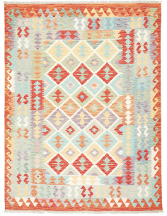 Kilim 155x203 Cm Kilim Afghanistan, Hand-carded Wool, Square