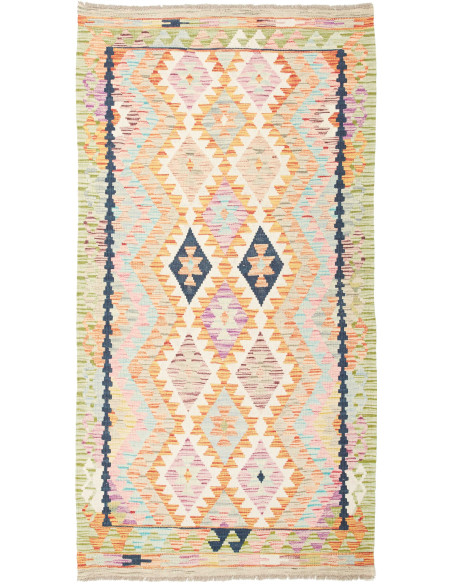 Kilim 101x196 Cm Kilim Afgano Lana Cardata A Mano