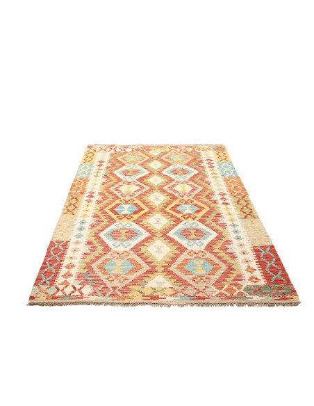 Kilim 126x186 Cm Kilim, Afghanistan, Hand-carded Wool warp:
