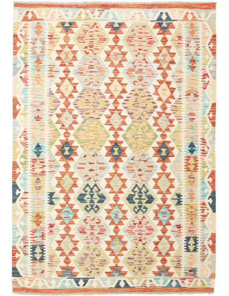 Kilim 130x185 Cm Kilim, Afghanistan, Lana Cardata A Mano