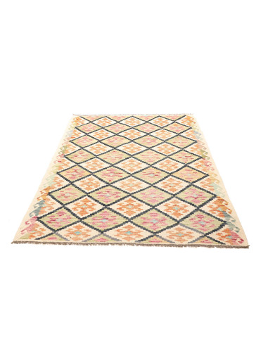 Kilim 128x180 Cm Kilim Afghanistan. Hand-carded Wool warp: