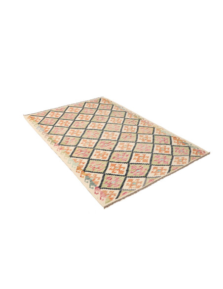 Kilim 128x180 Cm Kilim Afghanistan. Hand-carded Wool warp: