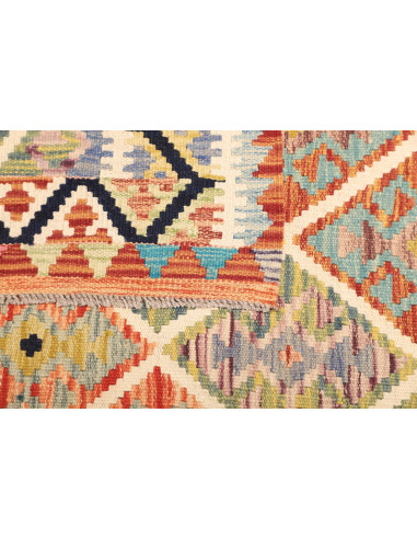 Kilim 128x184 Cm Afghan Kilim, Hand-carded Wool