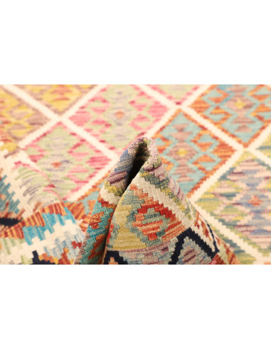 Kilim 128x184 Cm Afghan Kilim, Hand-carded Wool