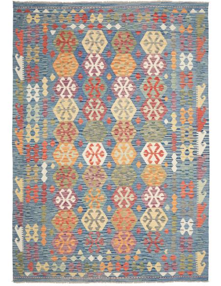 Kilim 206x298 Cm Kilim, Afghanistan, Lana Cardata A Mano