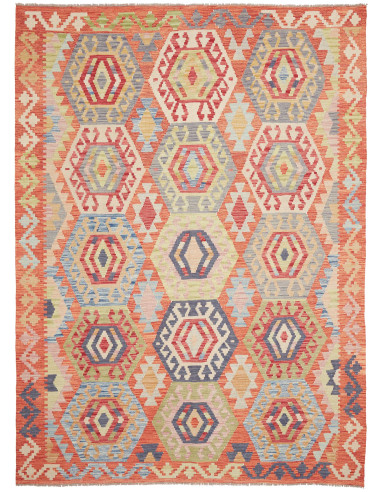 Kilim 184x248 Cm Kilim, Afghanistan, Hand-carded Wool warp: