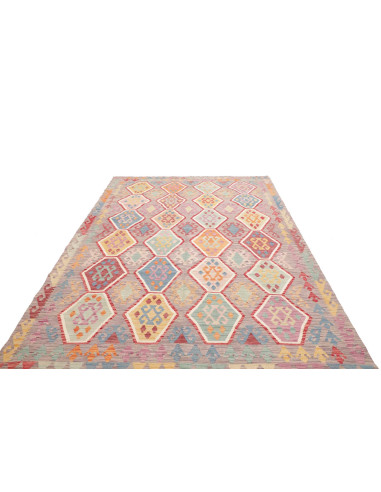 Kilim 205x305 Cm Kilim, Afghanistan, Lana Cardata A Mano,