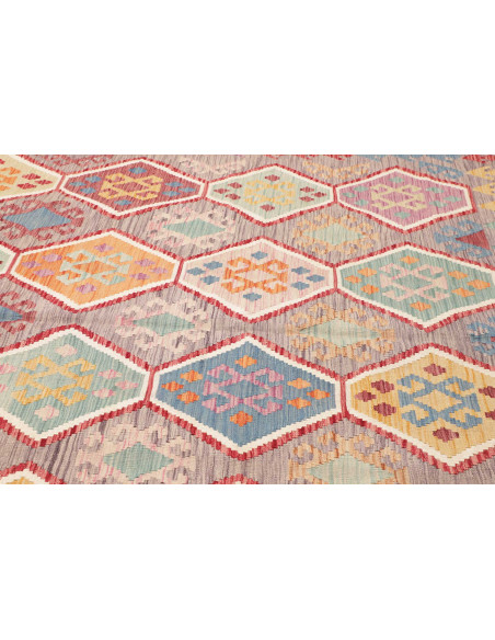 Kilim 205x305 Cm Kilim, Afghanistan, Lana Cardata A Mano,