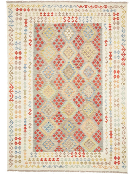 Kilim 207x292 Cm Kilim Afghanistan, Lana Cardata A Mano