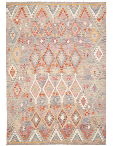 Kilim 155x198 Cm Kilim, Afghanistan, Lana Cardata A Mano