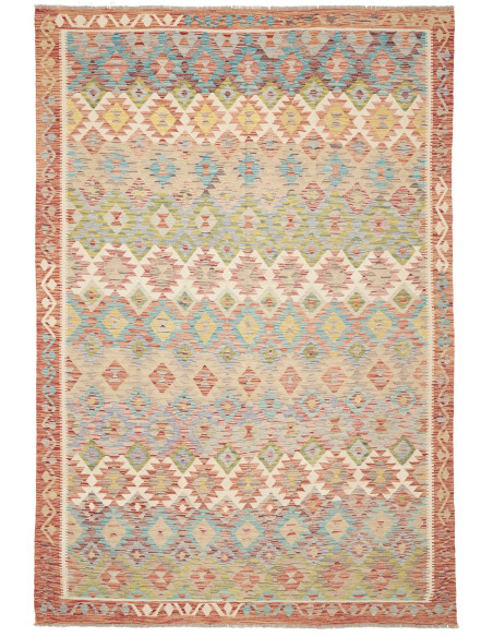 Kilim 196x299 Cm Kilim, Afghanistan, Hand-spun Wool, Cotton