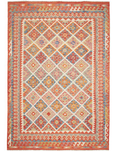 Kilim 205x294 Cm Kilim, Afghanistan, Hand-carded Wool warp: