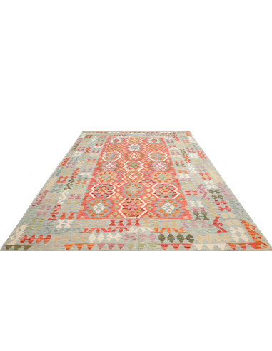 Kilim 209x309 Cm Afghan Kilim, Hand-carded Wool With Cotton