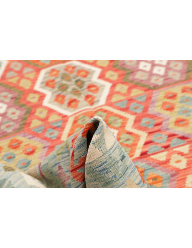 Kilim 209x309 Cm Afghan Kilim, Hand-carded Wool With Cotton