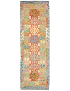 Kilim 78x238 Cm Kilim, Afghanistan, Hand-carded Wool cotton