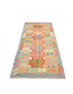 Kilim 78x238 Cm Kilim, Afghanistan, Hand-carded Wool cotton 2