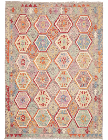 Kilim 179x243 Cm Kilim, Afghanistan, Hand-carded Wool,