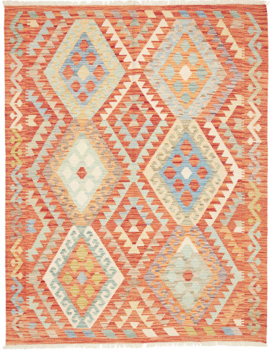 Kilim 150x192 Cm Kilim, Afghanistan, Hand-carded Wool,