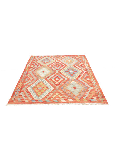 Kilim 150x192 Cm Kilim, Afghanistan, Lana Cardata A Mano,