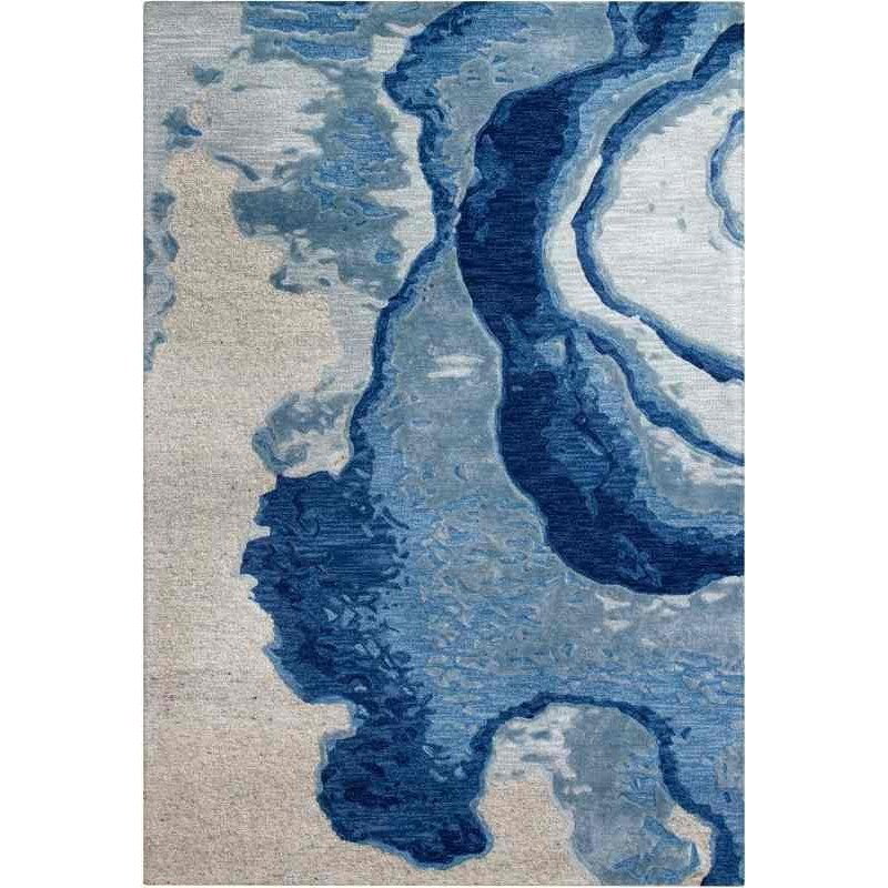 tappeto Arte Espina Damast 100 blu grigio