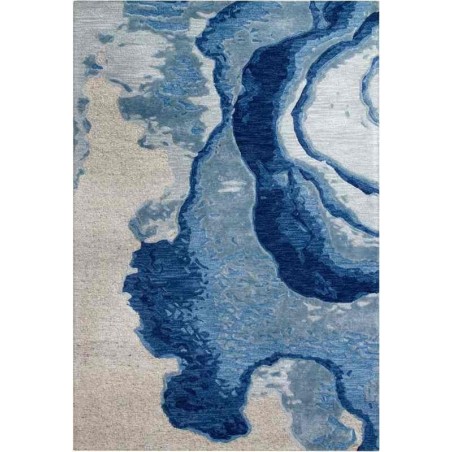 tappeto Arte Espina Damast 100 blu grigio