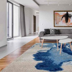 tappeto Arte Espina Damast 100 blu grigio 2
