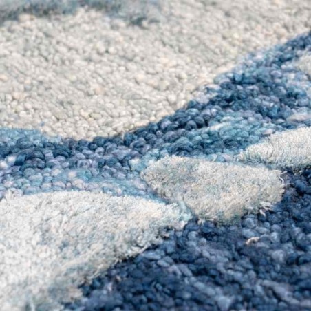 tappeto Arte Espina Damast 100 blu grigio